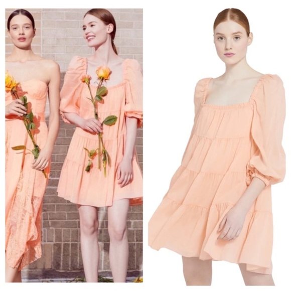 ALICE + OLIVIA Rowen Square Neck Mini Dress US Medium - Picture 1 of 12